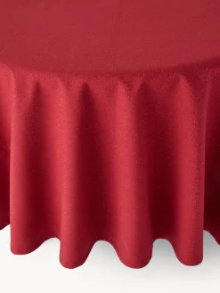 coincasa Tovaglie E Tovaglioli|Tovaglie E Runner Natalizi|Tovaglia rotonda in cotone e lurex Rosso