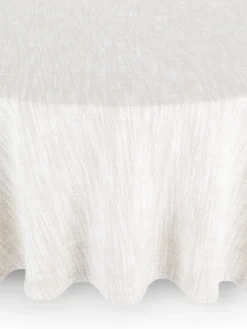 coincasa Biancheria Da Tavola|Tovaglie E Tovaglioli|Tovaglia rotonda puro cotone fiammato tinta unita Beige chiaro