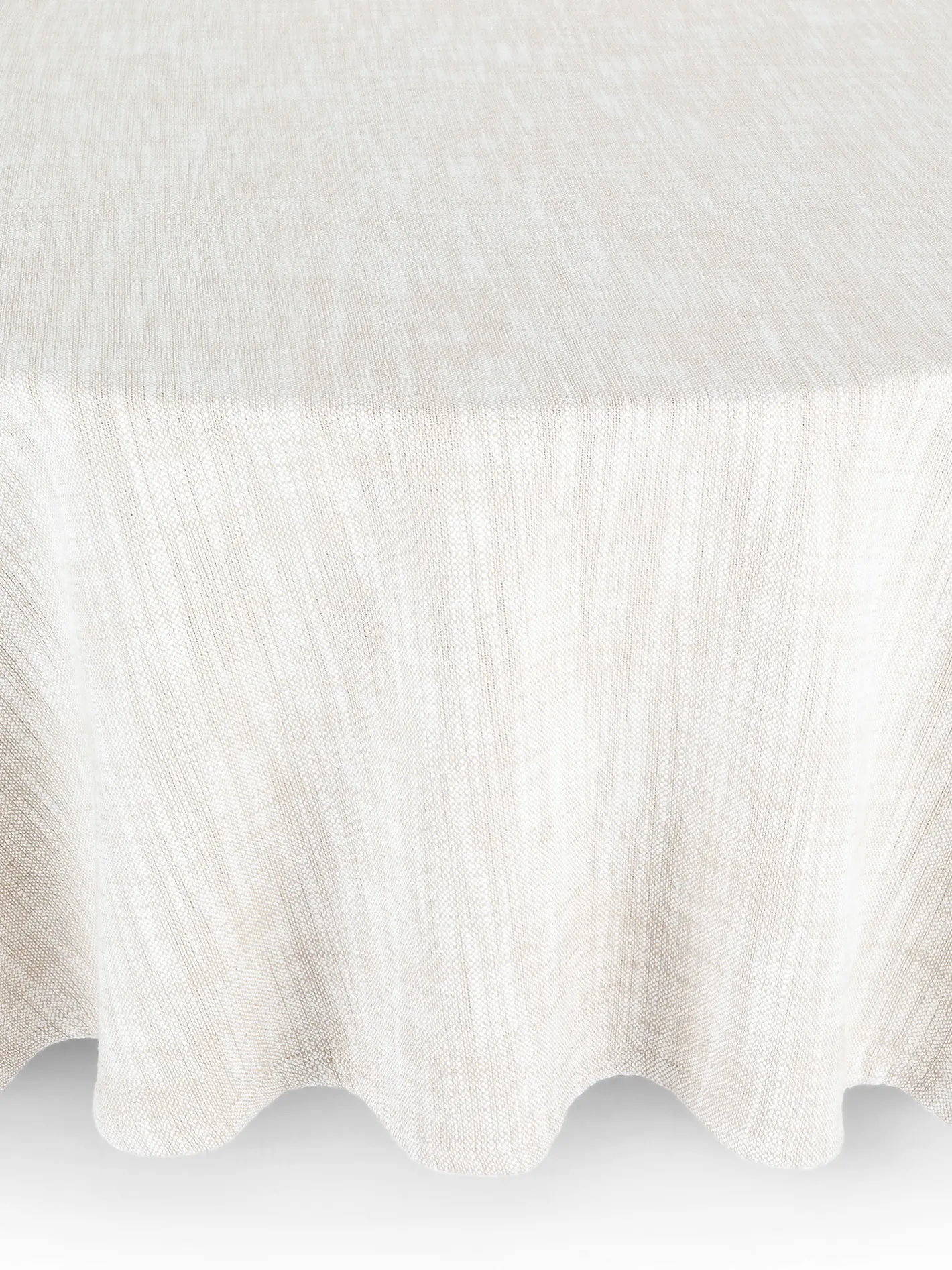 coincasa Biancheria Da Tavola|Tovaglie E Tovaglioli|Tovaglia rotonda puro cotone fiammato tinta unita Beige chiaro