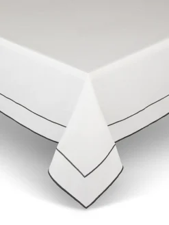 coincasa Biancheria Da Tavola|Tovaglie E Tovaglioli|Tovaglia slub di cotone con overlock Bianco