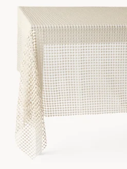 coincasa Tovaglie E Tovaglioli|Tovaglie E Runner Natalizi|Tovaglia traforata in lurex champagne Giallo champagne