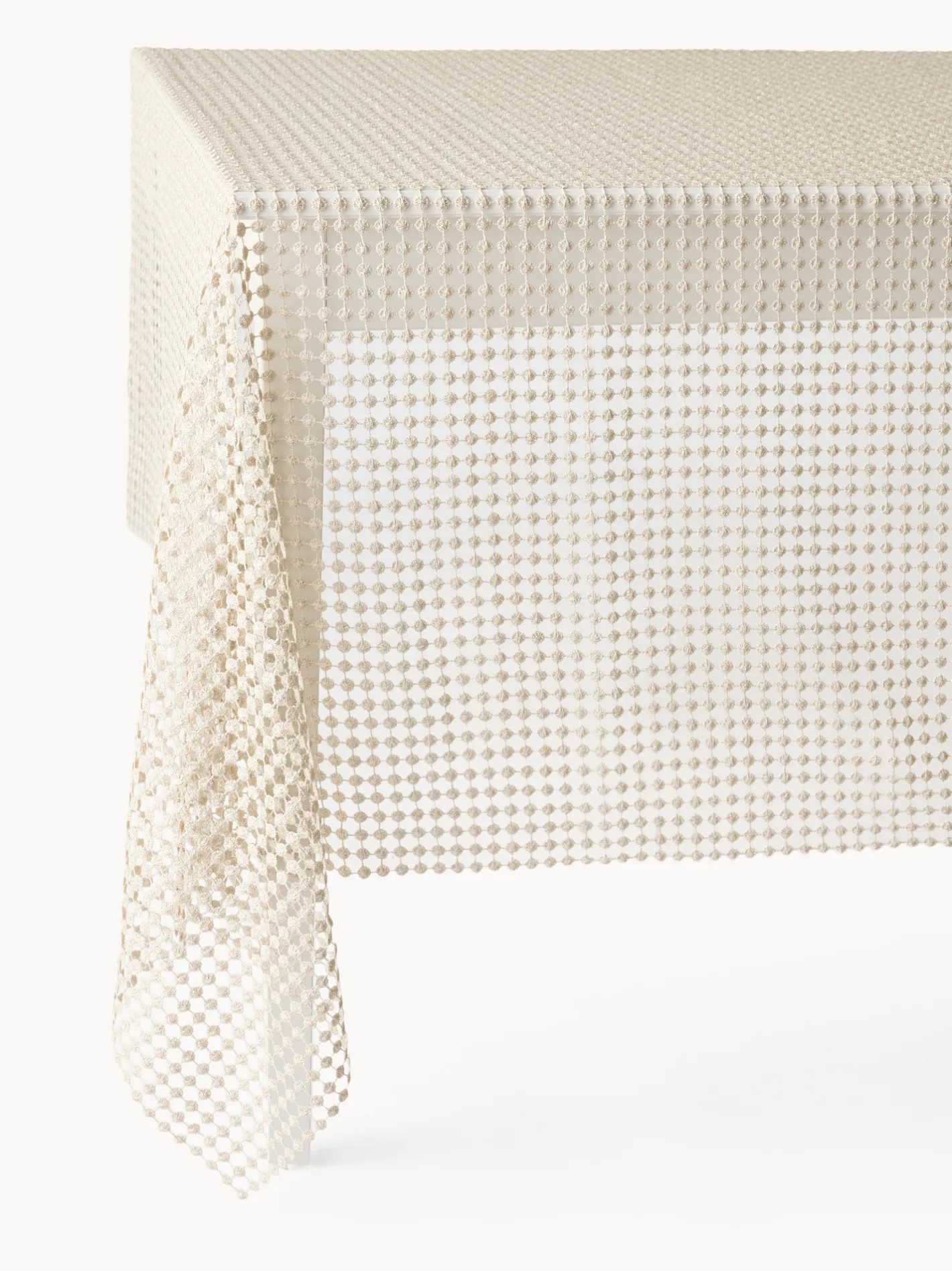 coincasa Tovaglie E Tovaglioli|Tovaglie E Runner Natalizi|Tovaglia traforata in lurex champagne Giallo champagne