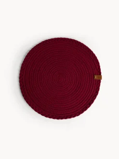 coincasa Biancheria Da Tavola|Tovagliette|Tovaglietta con bordo in corda Rosso bordeaux