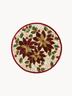 coincasa Tovagliette|Tovaglietta decoro fiore con perline Multicolor