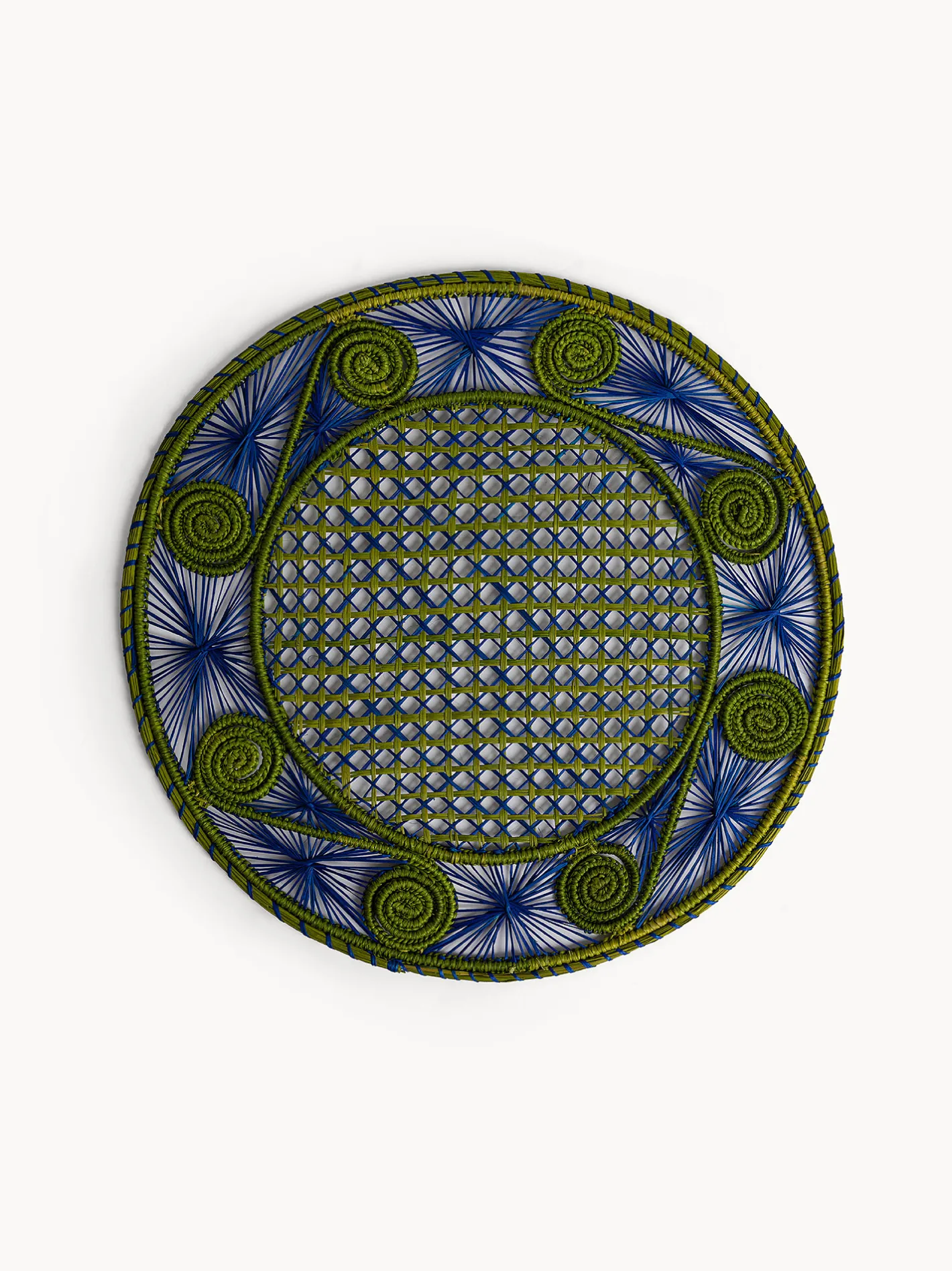 coincasa Biancheria Da Tavola|Tovagliette|Tovaglietta in fibra di palma di iraca intrecciata a mano Verde scuro