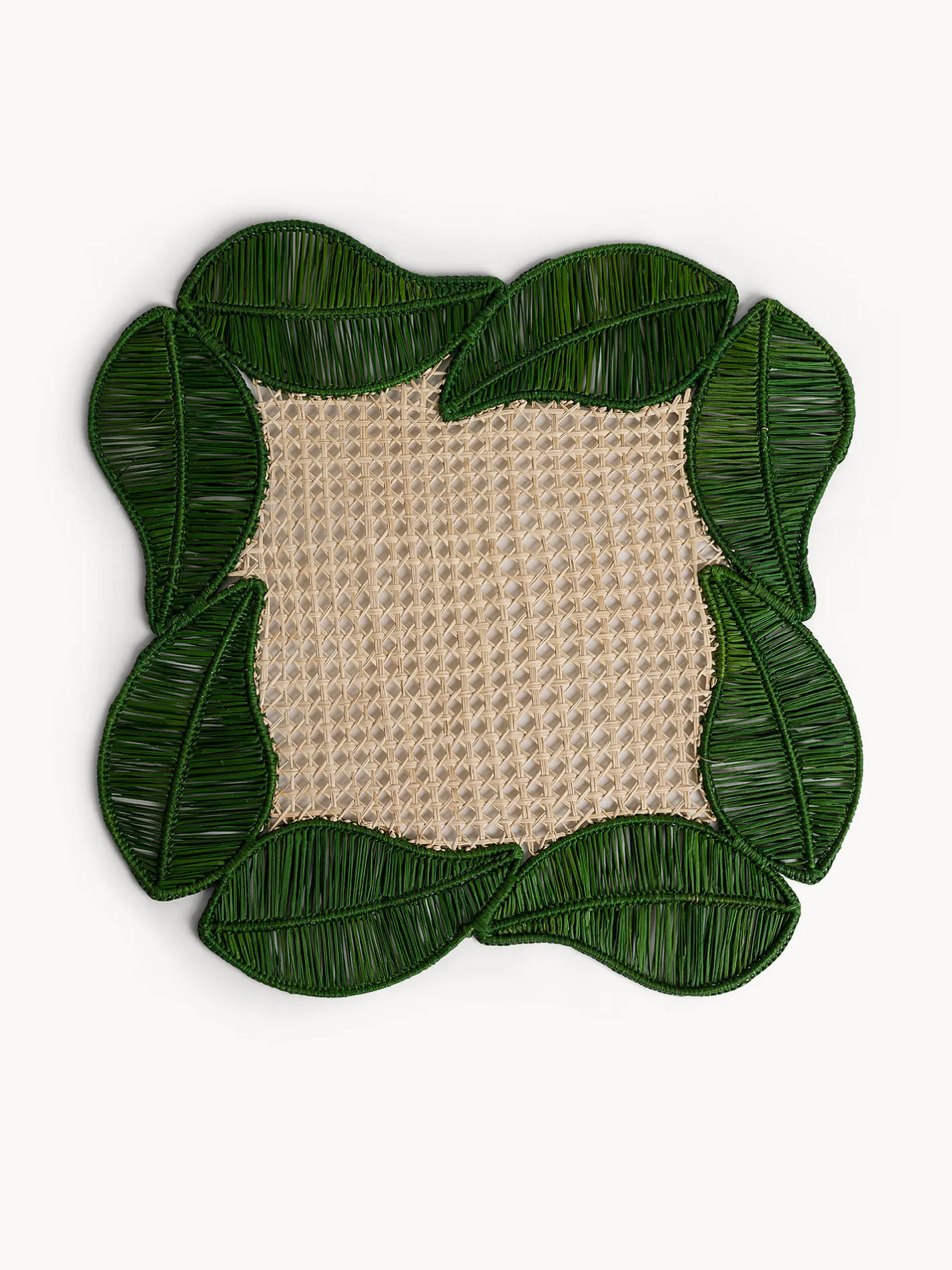 coincasa Biancheria Da Tavola|Tovagliette|Tovaglietta in fibra di palma di iraca intrecciata a mano Verde