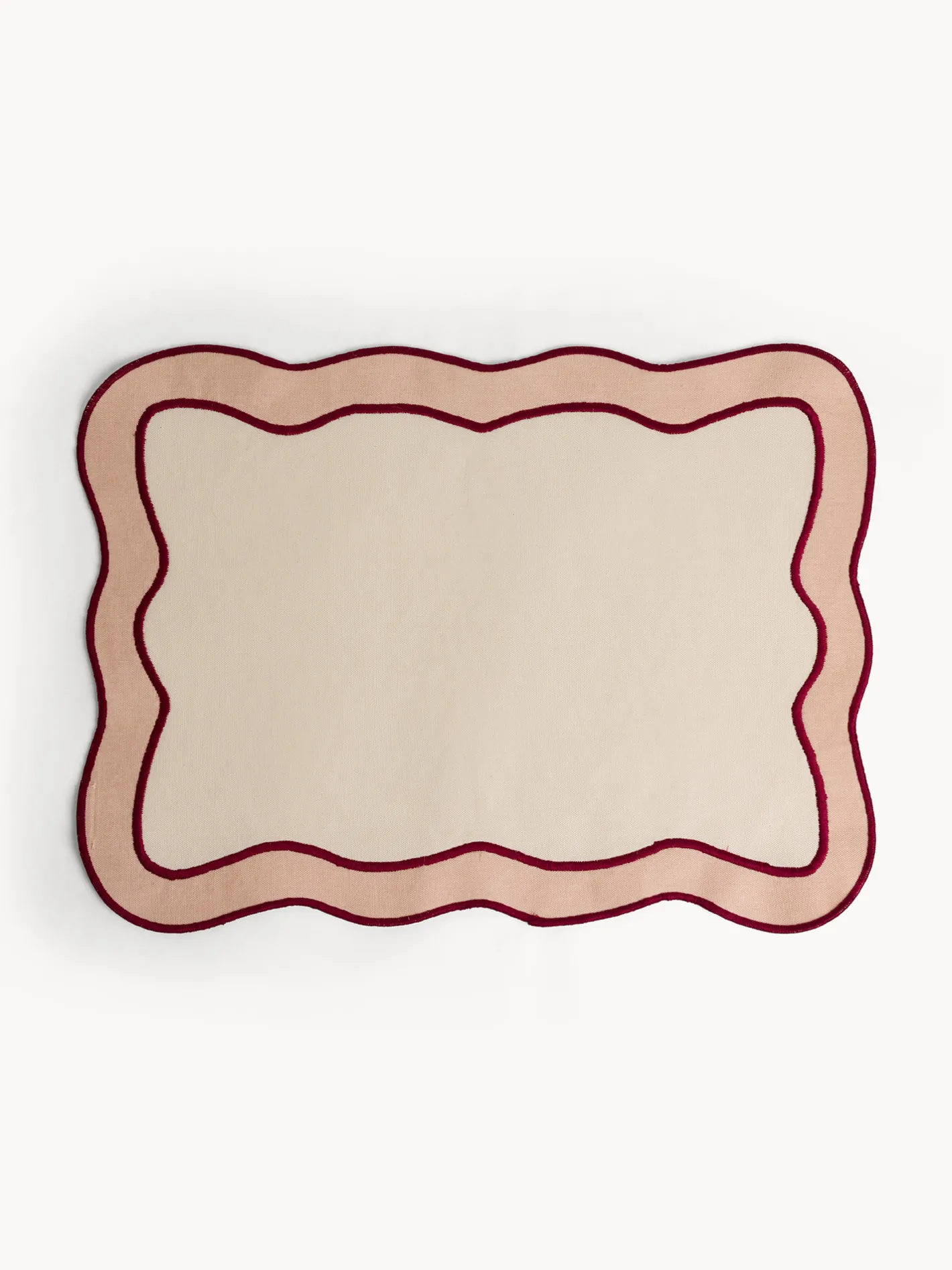 coincasa Biancheria Da Tavola|Tovagliette|Tovaglietta in puro cotone con bordi smerlati Rosa scuro