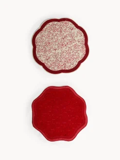 coincasa Biancheria Da Tavola|Tovagliette|Tovaglietta in puro cotone con bordi smerlati Rosso