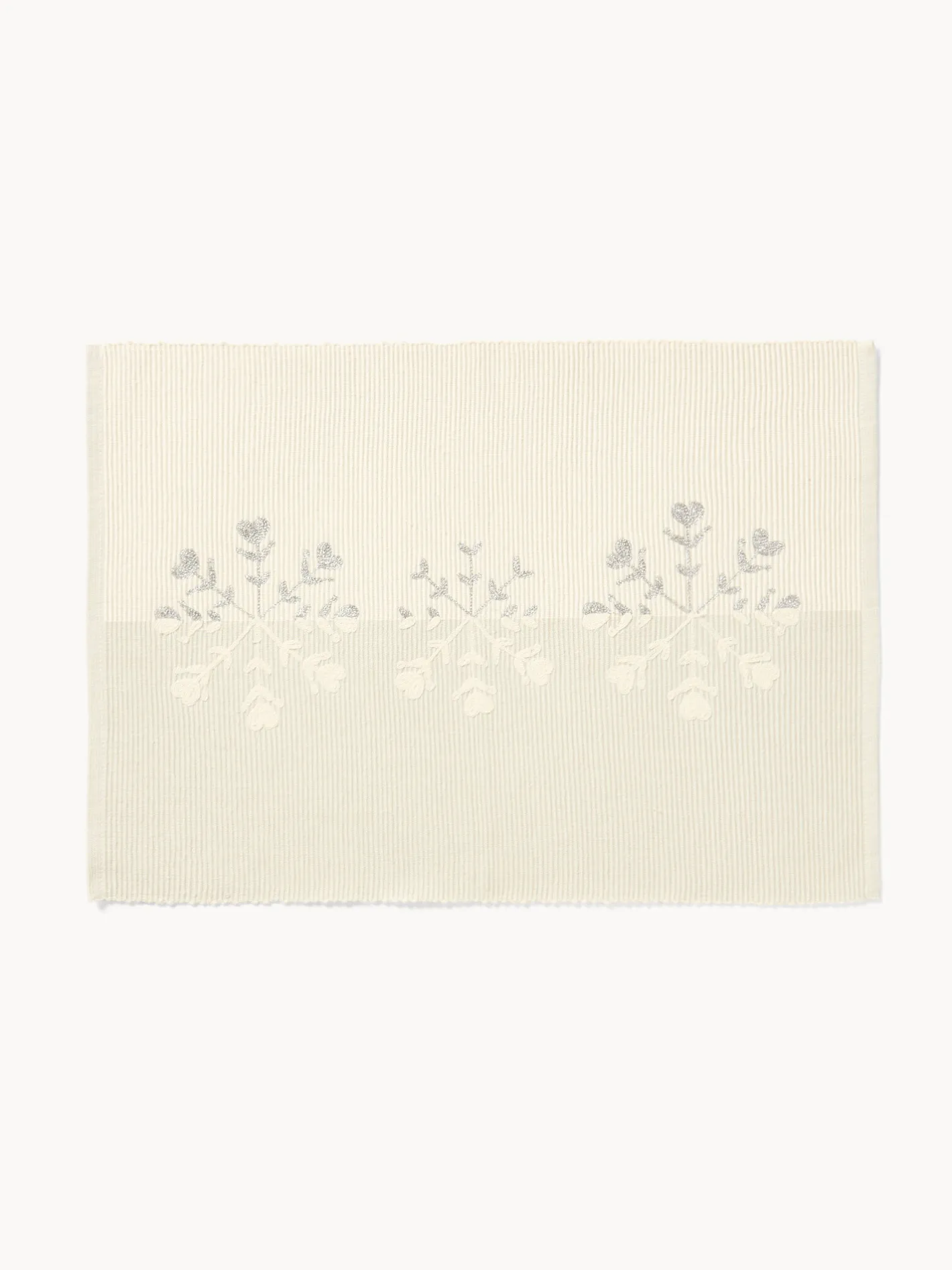 coincasa Tovagliette|Tovagliette Natalizie|Tovaglietta in puro cotone a costine Grigio argento