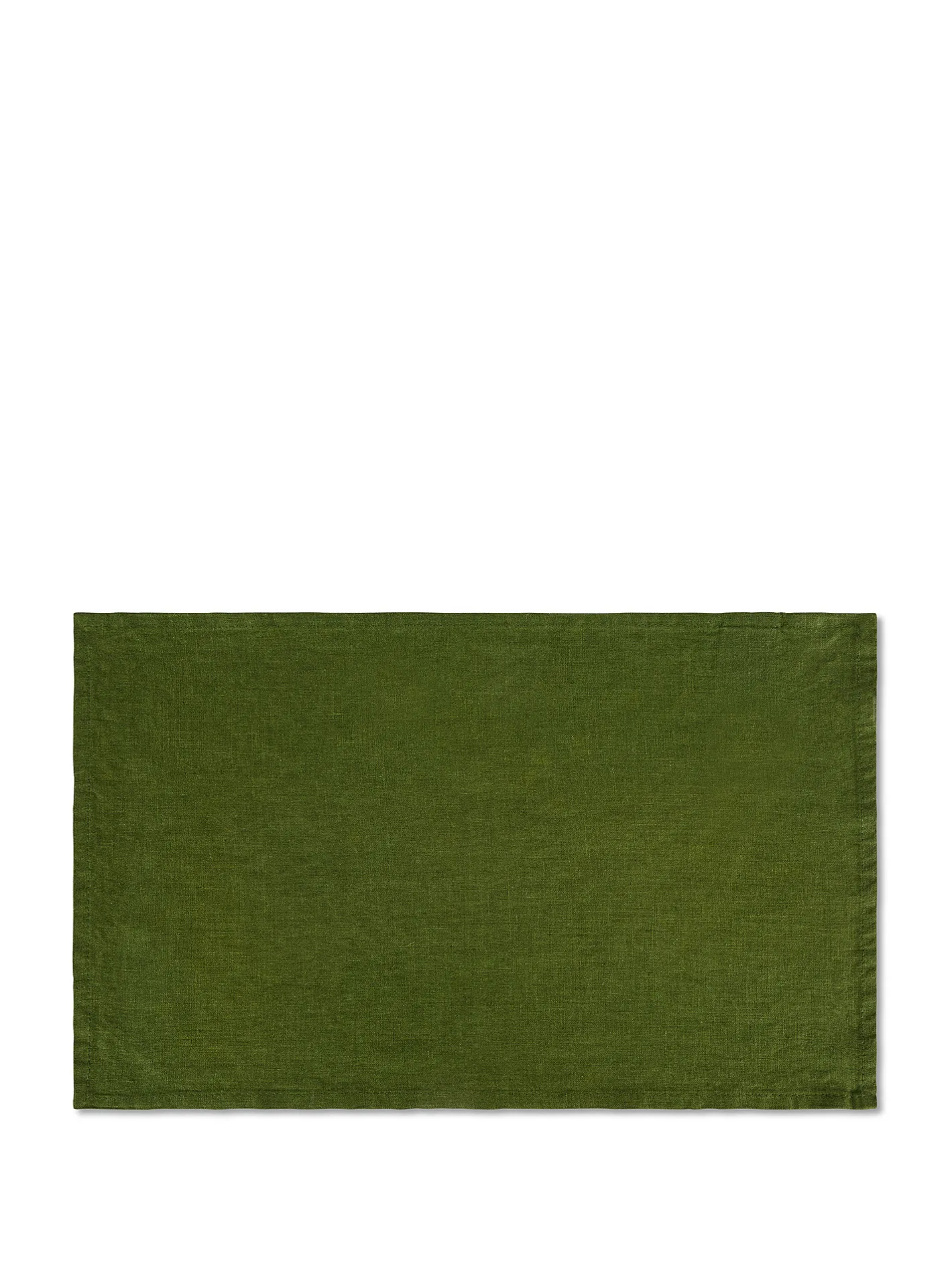 coincasa Biancheria Da Tavola|Tovagliette|Tovaglietta puro lino lavato tinta unita Verde scuro