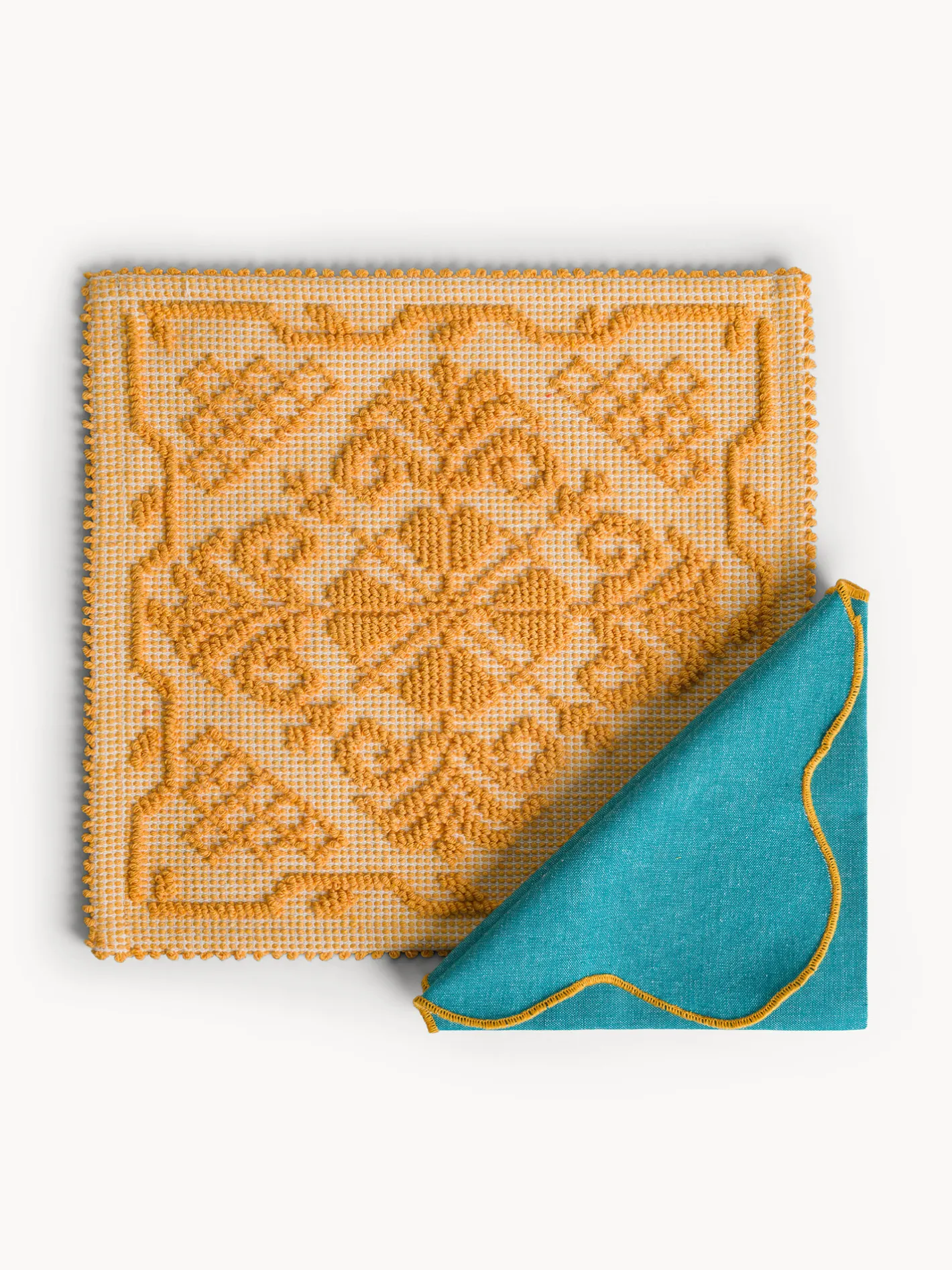 coincasa Biancheria Da Tavola|Tovagliette|Tovaglietta sarda in puro cotone tinta unita Giallo