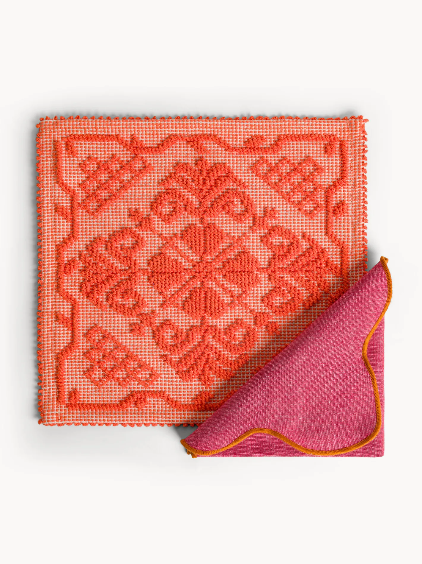 coincasa Biancheria Da Tavola|Tovagliette|Tovaglietta sarda in puro cotone tinta unita Arancione