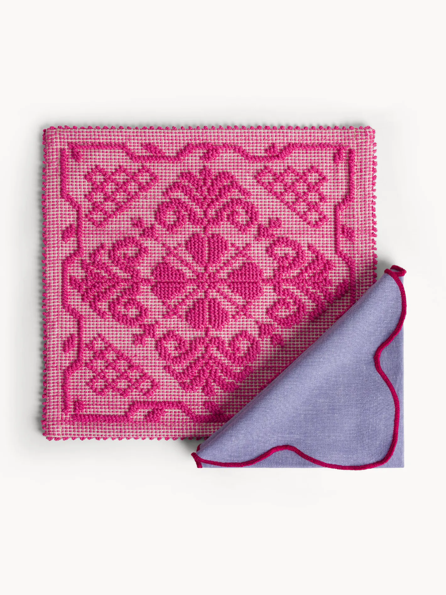 coincasa Biancheria Da Tavola|Tovagliette|Tovaglietta sarda in puro cotone tinta unita Rosa