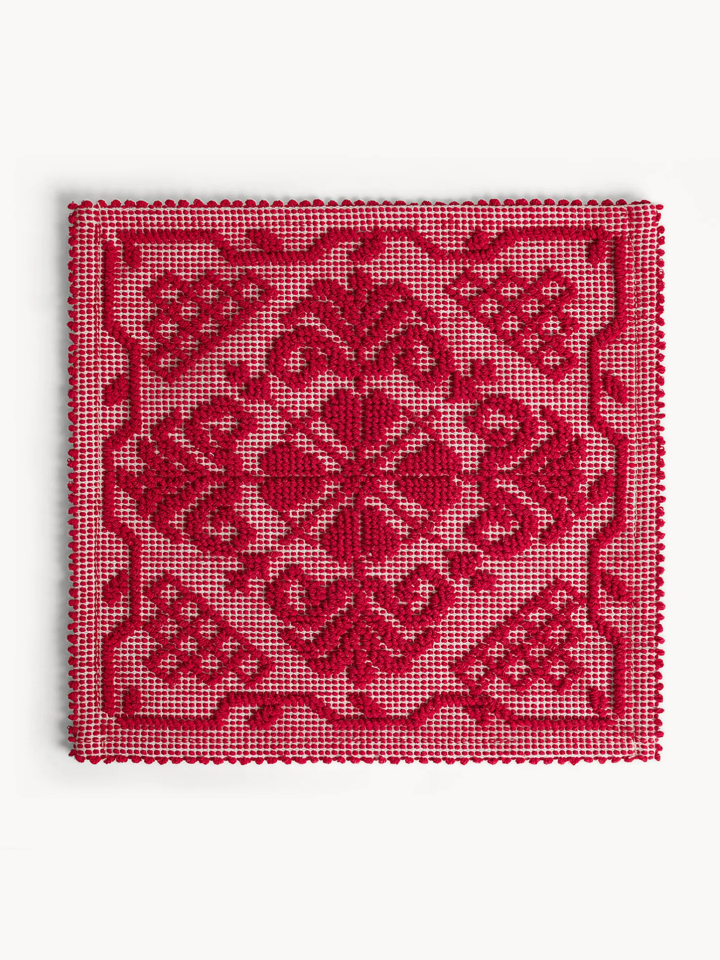 coincasa Biancheria Da Tavola|Tovagliette|Tovaglietta sarda in puro cotone tinta unita Rosso