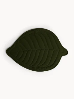 coincasa Biancheria Da Tavola|Tovagliette|Tovaglietta trapuntata in puro cotone a forma di foglia Verde