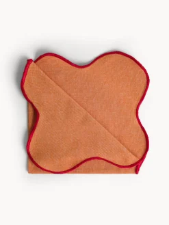 coincasa Biancheria Da Tavola|Tovaglie E Tovaglioli|Tovagliolo in cotone con bordi smerlati e overlock Arancione