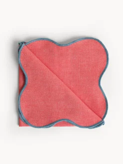 coincasa Biancheria Da Tavola|Tovaglie E Tovaglioli|Tovagliolo in cotone con bordi smerlati e overlock Rosa cipria