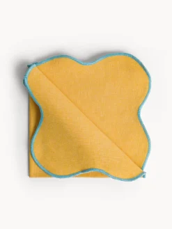 coincasa Biancheria Da Tavola|Tovaglie E Tovaglioli|Tovagliolo in cotone con bordi smerlati e overlock Giallo