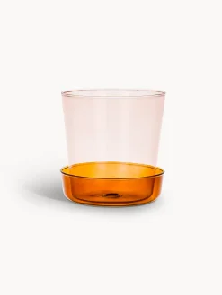 coincasa Soprammobili E Orologi|Vaso con piattino in vetro borosilicato Arancione