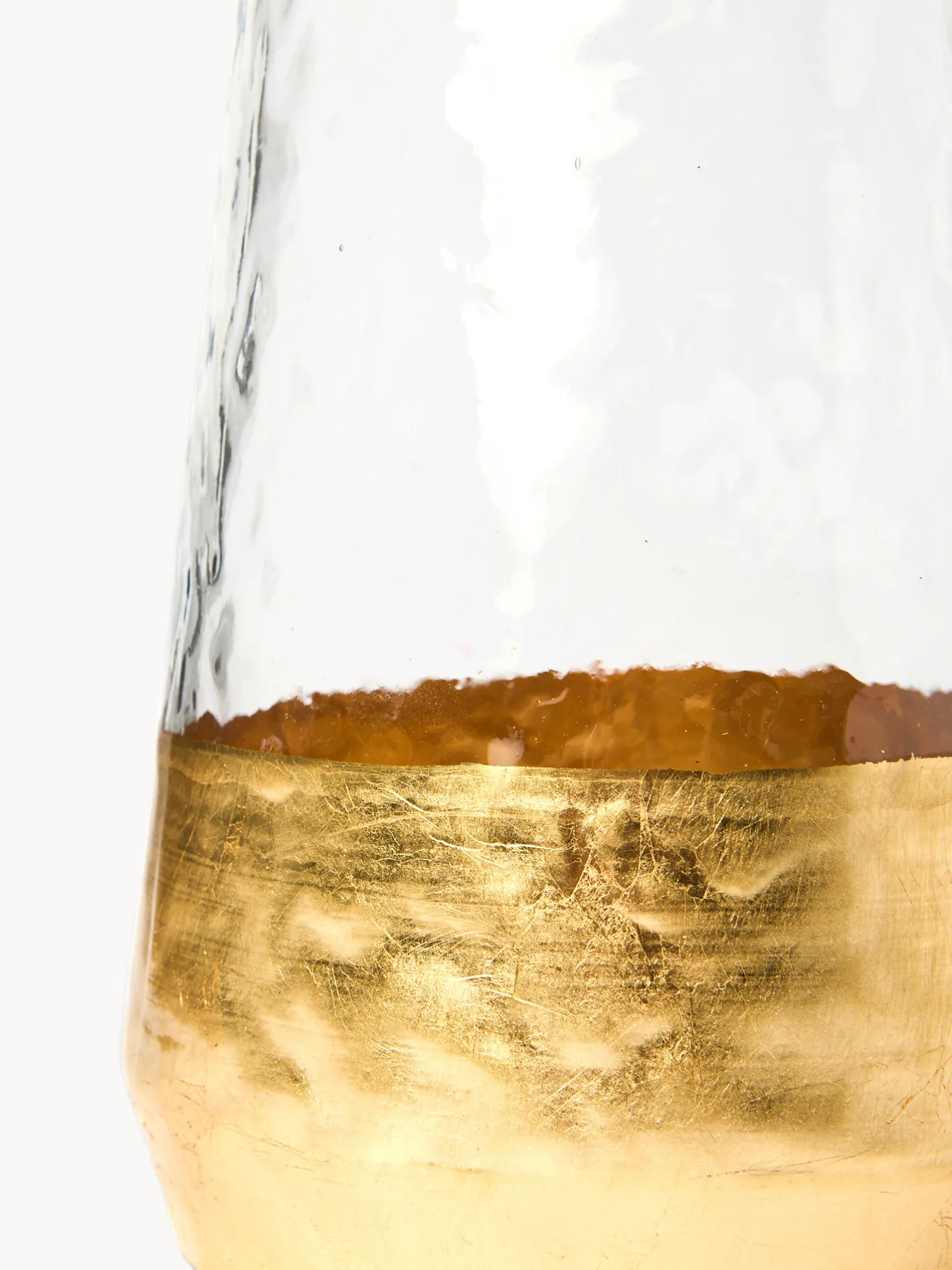 coincasa Vasi Da Interno|Vaso in vetro con fondo dorato Trasparente