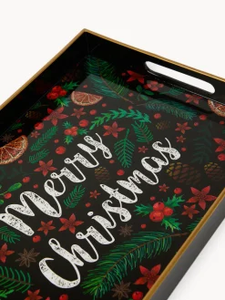 coincasa Vassoi E Alzate|Vassoio rettangolare motivo Merry Christmas Multicolor