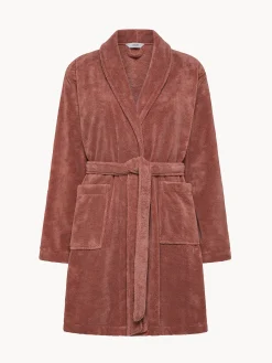 coincasa Homewear|Vestaglia pile con scollo kimono Rosa antico