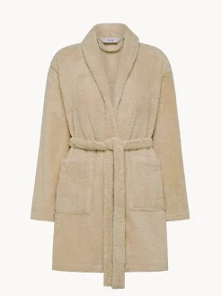 coincasa Homewear|Vestaglia pile con scollo kimono Beige